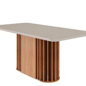 Mesa para Sala de Jantar Julieta 180 Cm Cinamomo/ Offwhite