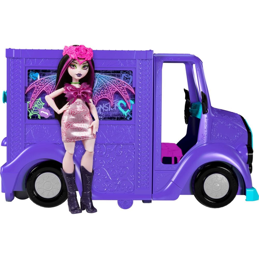 Boneca Playset Monster High Draculaura e fantástico caminhão de comida