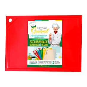 Tábua De Corte Polietileno Pead Vermelha 10X250X330Mm