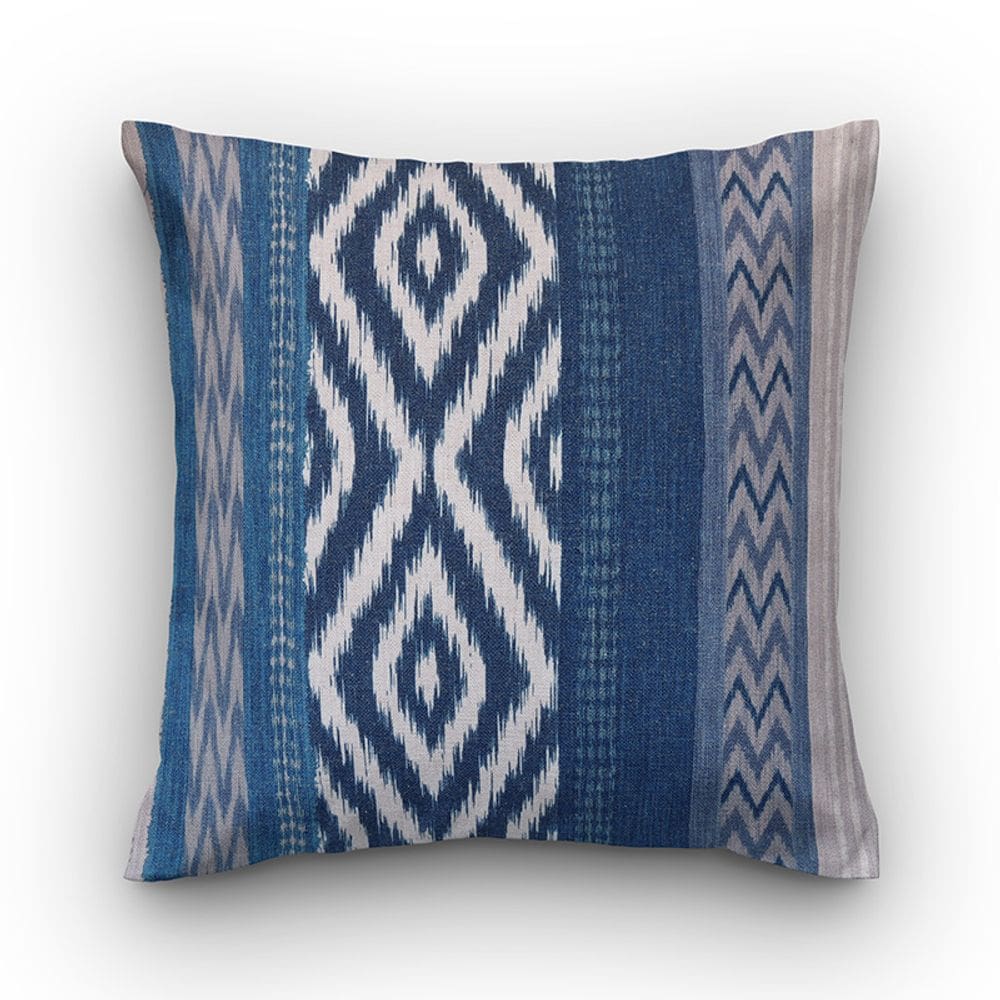 Capa de almofada VivaIN linho estampa ikat