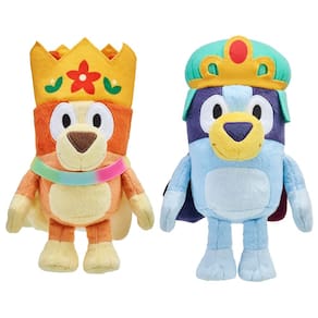 Pacote de brinquedos de pelúcia Bluey Friends Royal Bluey e Bingo