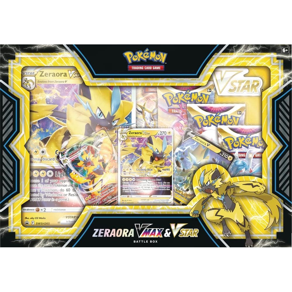 Jogo de cartas colecionáveis Pokémon Zeraora VMAX VSTAR Battle Box
