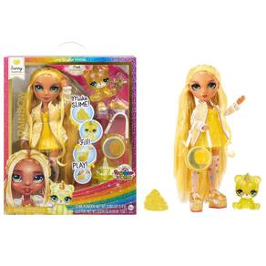 Boneca moderna Rainbow High Sunny com kit Slime e Pet Blonde 11