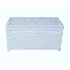 Baú Cesto Caixa Organizadora Fibra Sintética 68x40x40 Branco