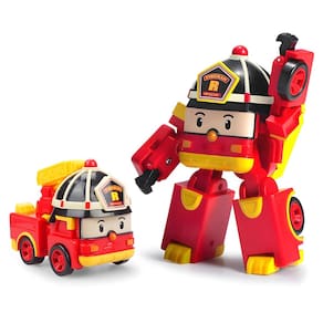 Robô transformador Toy Robocar Poli Roy com 4 veículos 1-5y