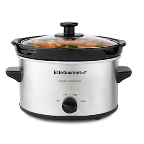 Fogão lento Elite Gourmet MST-275XS 2L em aço inoxidável