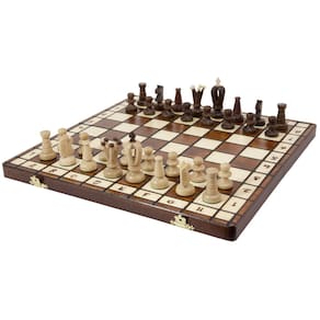 Conjunto de xadrez Wegiel Handmade Royal 36 European com tabuleiro 36cm