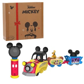 Conjunto de trem de brinquedo Disney Junior Mickey Mouse Funhouse com controlador
