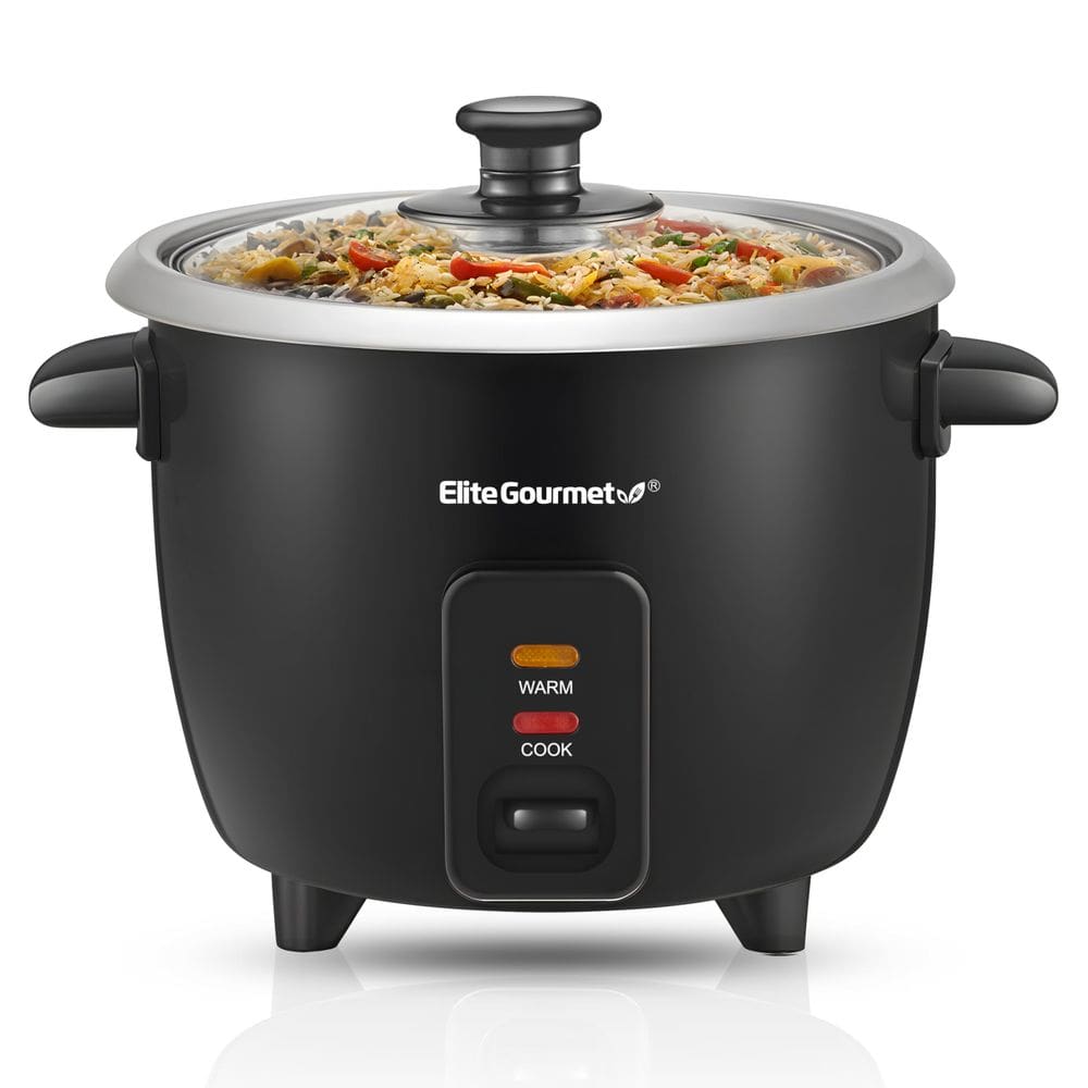 Panela de arroz Elite Gourmet ERC003B 1,4L (6 xícaras) preta