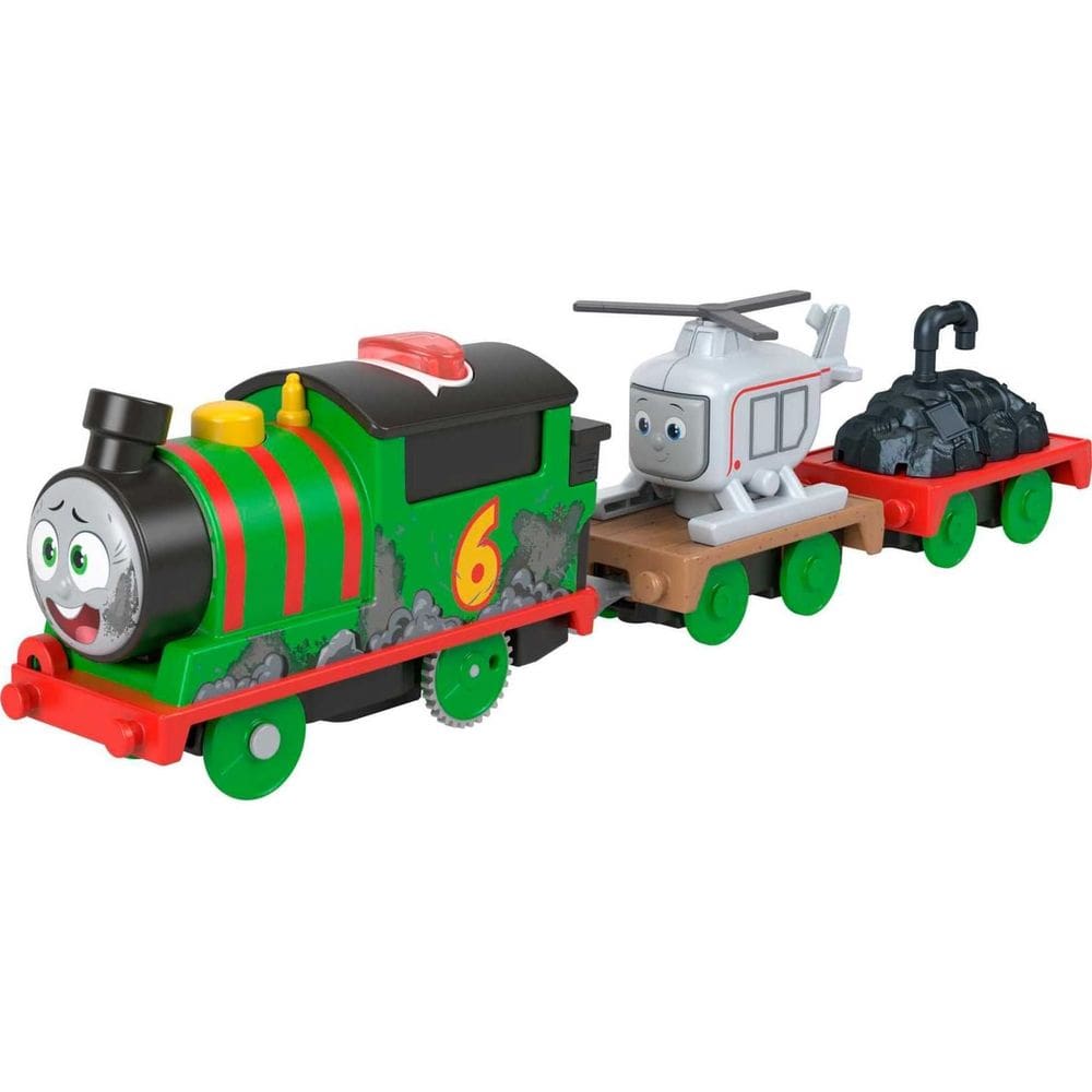 Trem de brinquedo motorizado Thomas e seus amigos falando sobre Percy há mais de 3 anos