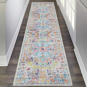 Tapete Hallway Runner Pauwer, envelhecido, 60x240cm, antiderrapante
