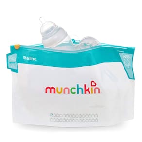 Sacos de esterilização a vapor para garrafas de microondas Munchkin, pacote com 6
