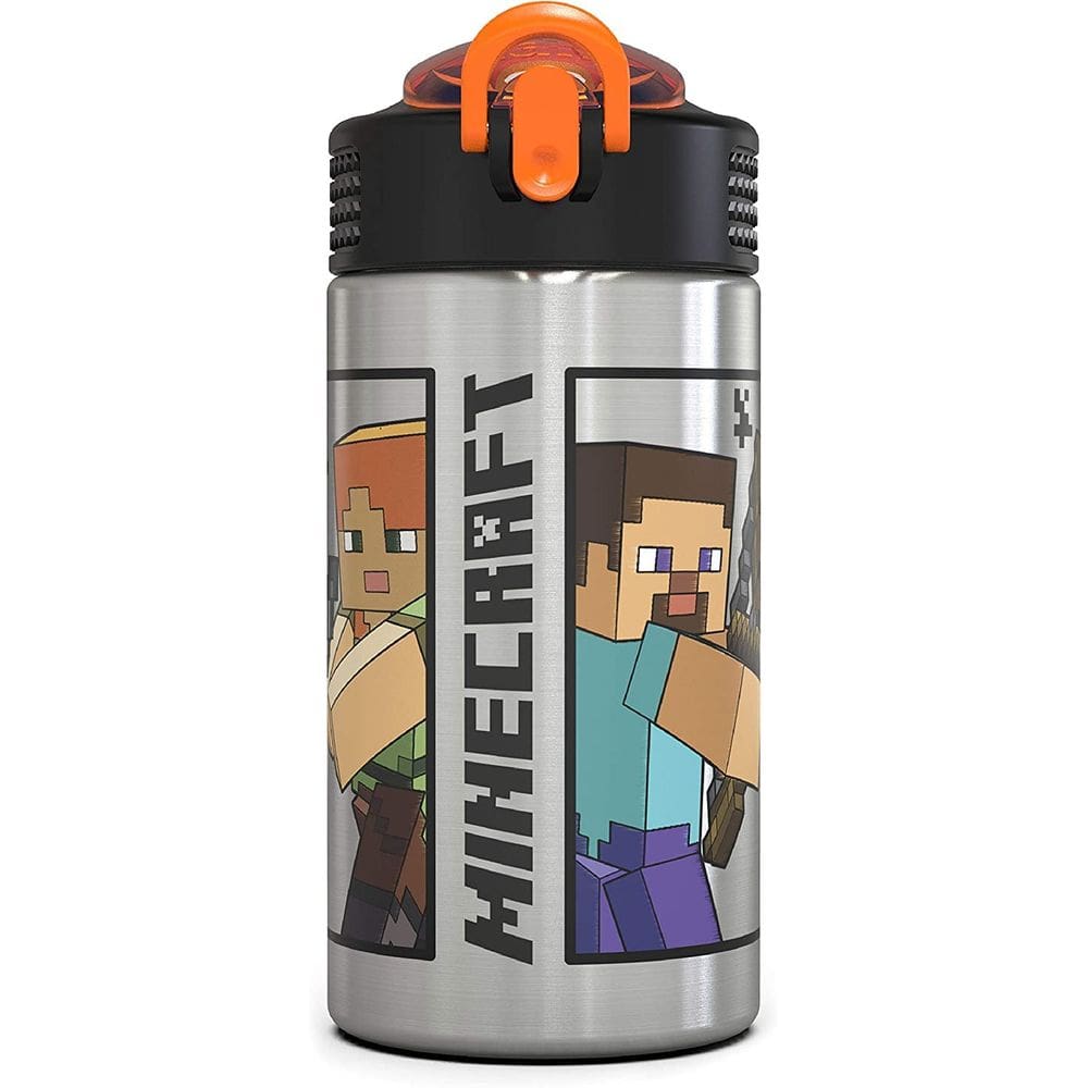 Garrafa de água Zak Designs Minecraft em aço inoxidável 460ml