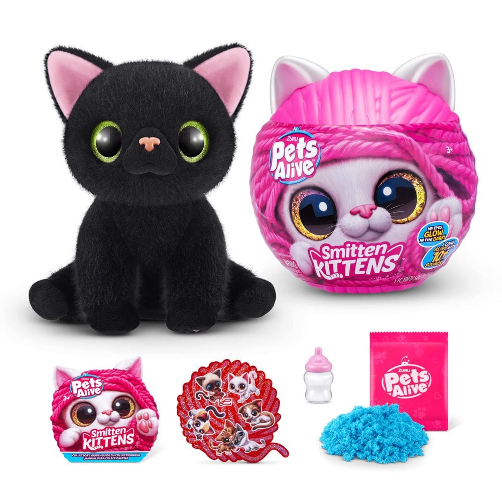 Toy Pets Alive Smitten Kittens surpreende Bombay Cat Lucky ZURU
