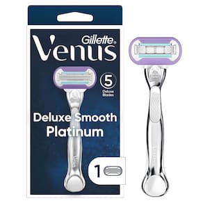 Razor Gillette Venus Deluxe Smooth Platinum com recarga de 1 lâmina