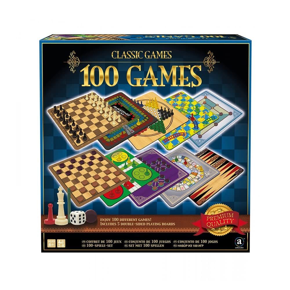 Jogo de Tabuleiro Merchant Ambassador Classic Games 100 Games