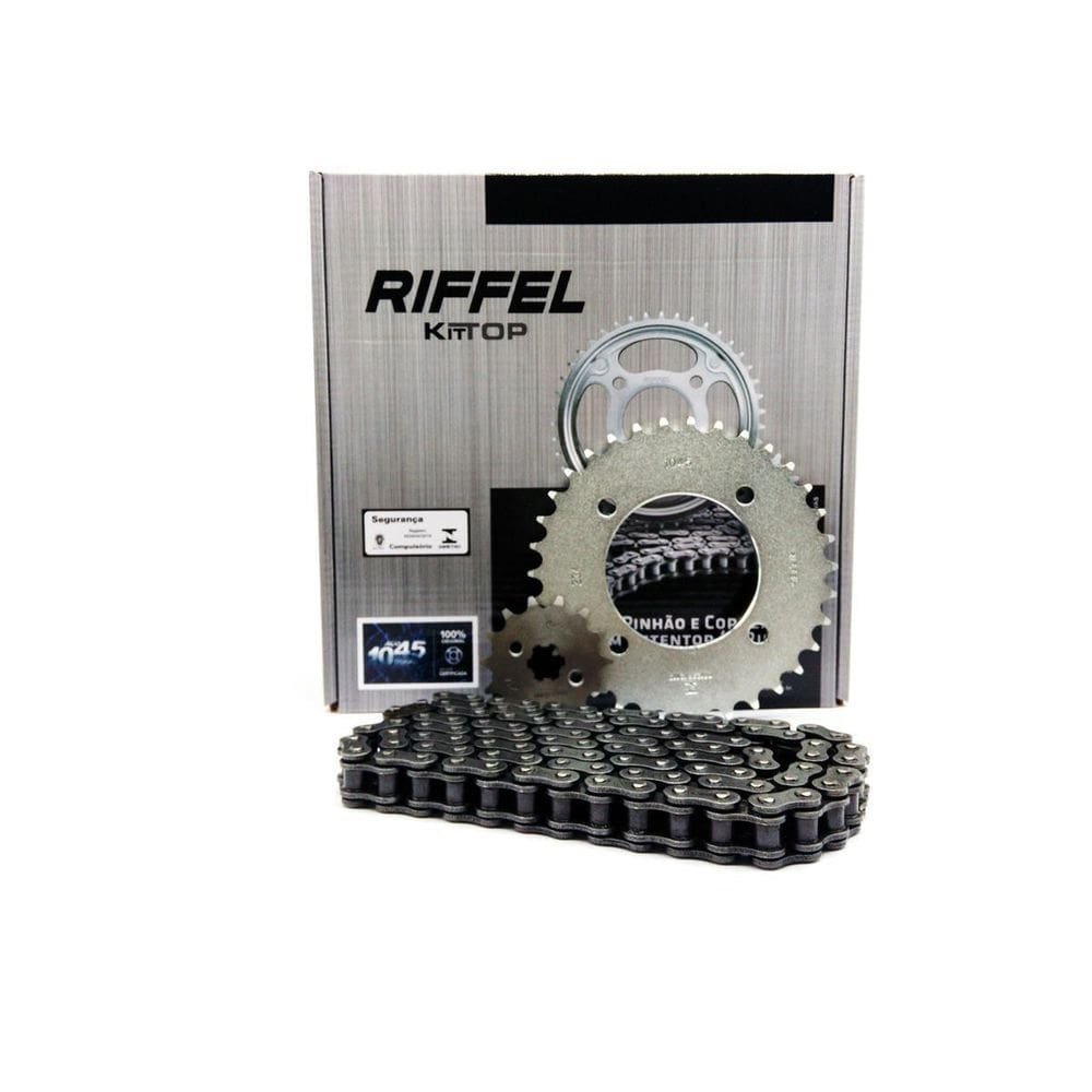 Kit Relação Transmissão Honda Biz 125 Riffel Com Retentor