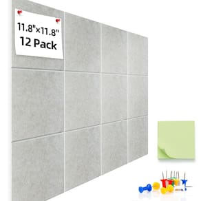 Placa de cortiça URMMIY Large 120x90cm com pacote de 12 azulejos de parede de feltro
