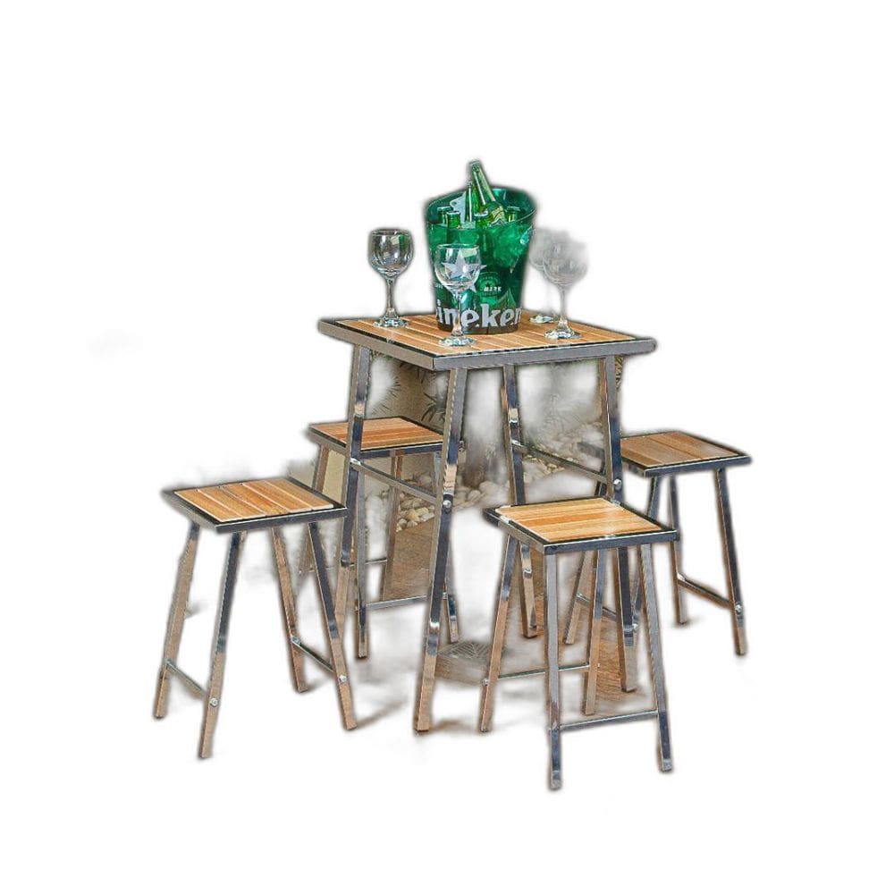 Conjunto De Mesa E 4 Cadeiras Para Varanda Ou Área Externa