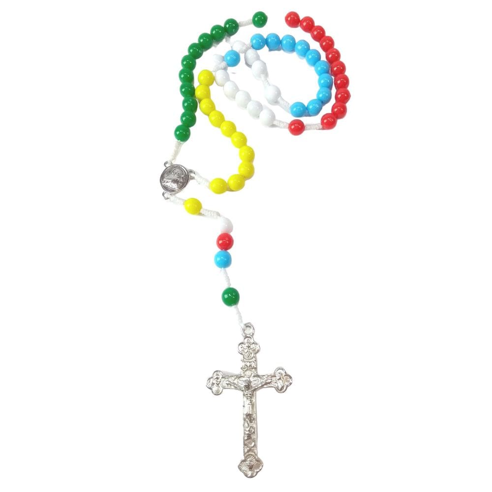 Terço Missionário Contas De 8Mm Prata