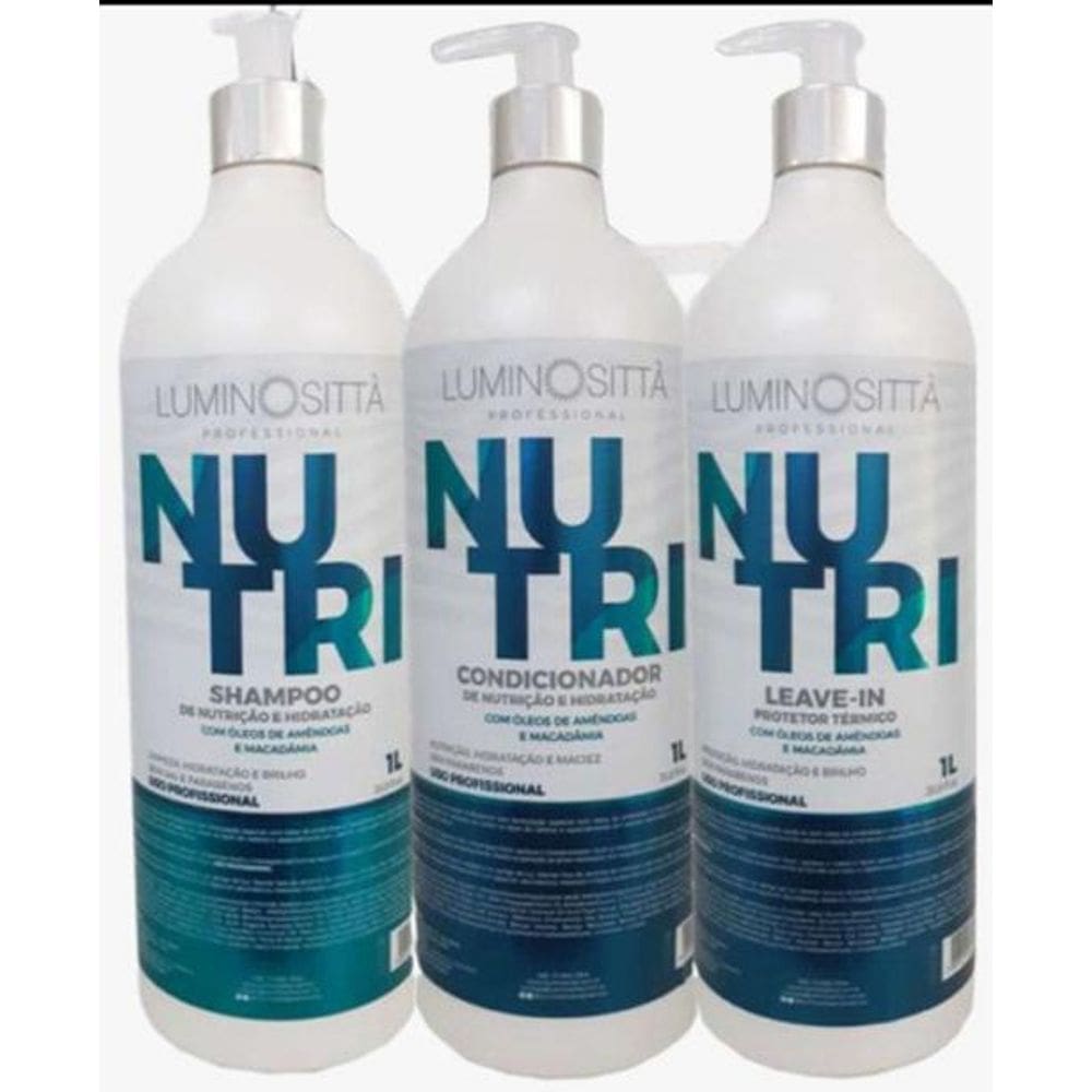 Kit Nutri Hidratação 3 Passos De 1  L - Luminosittà