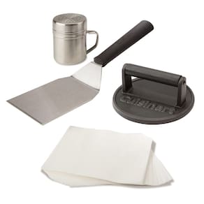 Kit de hambúrguer Cuisinart Smash com prensa de ferro fundido e espátula