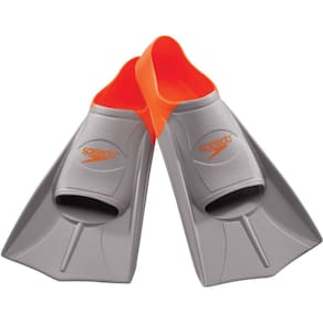Aletas de natação Speedo Silicone Short Blade Training laranja/cinza