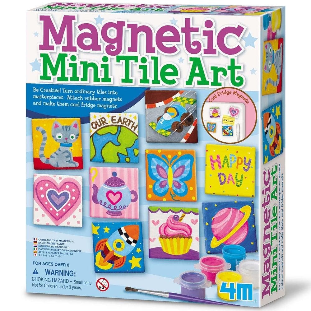 Kit DIY de arte e artesanato 4M Magnetic Mini Tile Art 8 anos ou mais