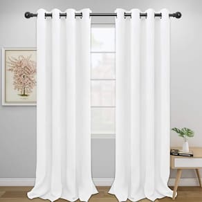 Cortinas Blackout Easy-Going com isolamento térmico, 2 painéis, brancas