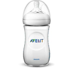 Mamadeira Philips Avent Natural 125 ml, pacote com 2, transparente