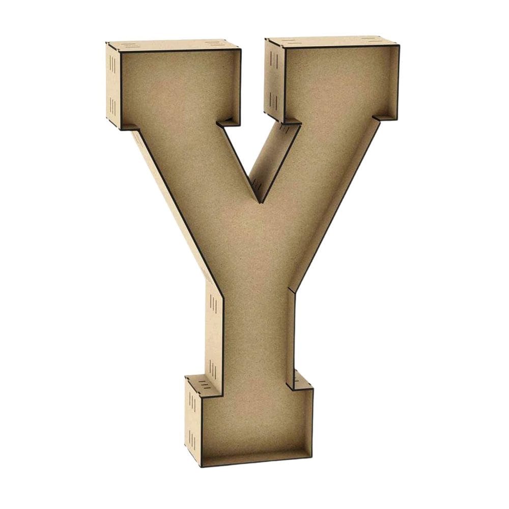 Letra Caixa Grande Y Mdf 80Cm De Altura Decoração Festa