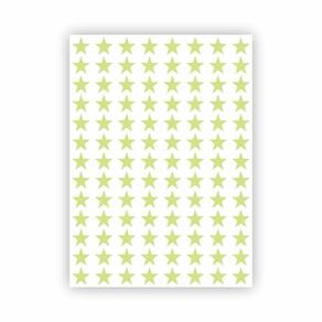 Cartela Etiqueta Adesivo Brilha No Escuro - Estrelas 2Cm