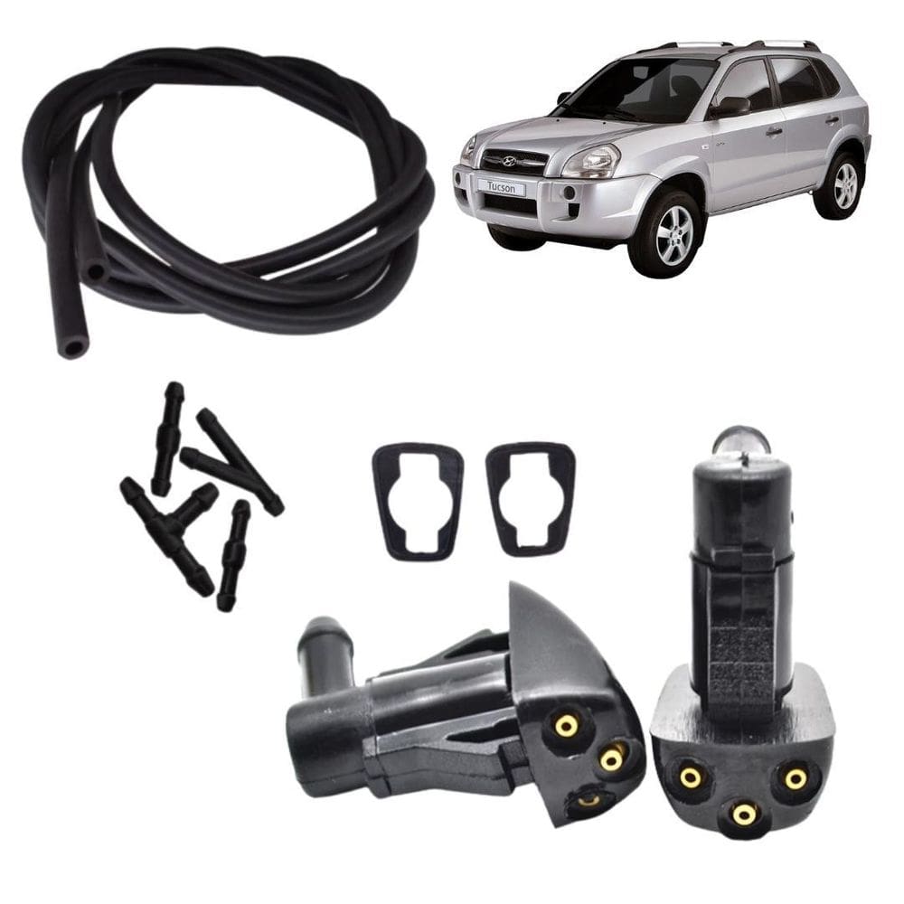 Kit 2 Brucutu Esguicho Parabrisa Hyundai Tucson + Mangueira