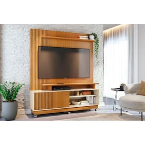 Rack Ares para TV de até 75 polegadas (COM RODÍZIOS) - Cinamomo / OFF WHITE - Madetec