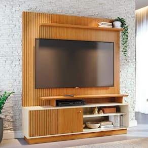 Home Theater Ares para TV de até 75 polegadas - Cinamomo / OFF WHITE - Madetec