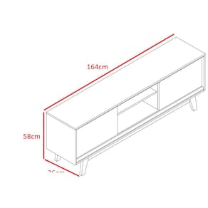 Bancada Atlas para TV de até 70 polegadas - Cinamomo Off White - Madetec