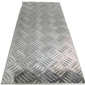 Chapa Aluminio Lavrada Xadrez 1000X500Mm Na Esp. De 1,2Mm