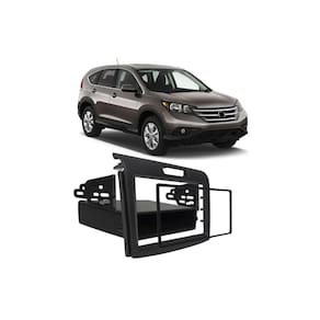 Moldura Painel Dvd 2 Din Honda Crv 2012 À 2016 Preto