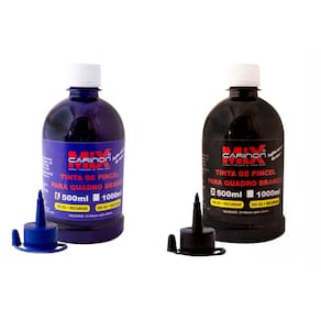 Kit 2 tintas de marcador de quadro branco 500ml azul e preto