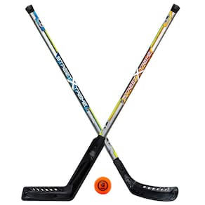 Conjunto de hóquei de rua Franklin Sports NHL com goleiro e jogador