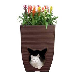 Vaso De Planta Com Caminha De Gato Pet Cat Cave 60X40 Cm