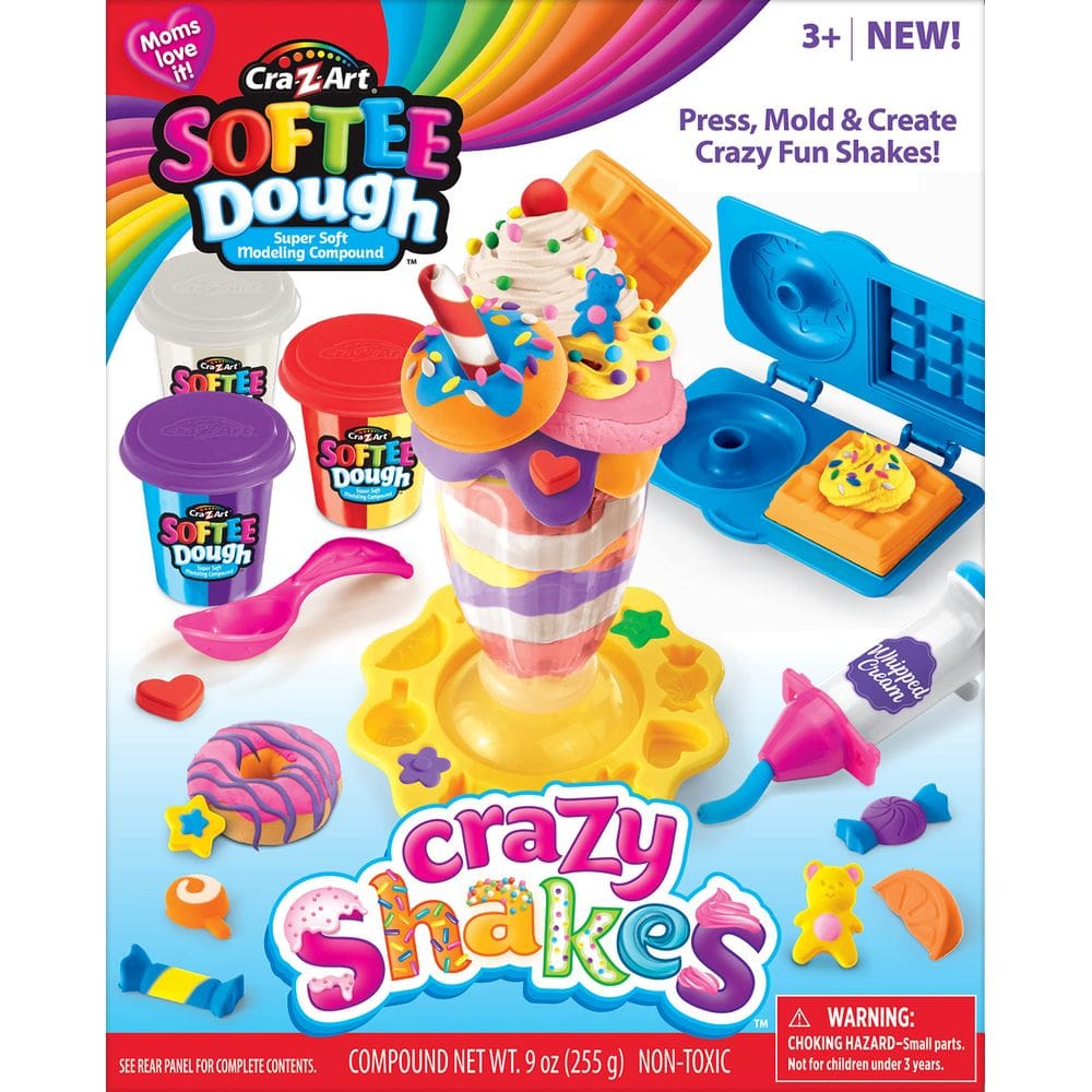 Playset Cra-Z-Art Softee Dough Crazy Shakes Milkshake Kids 3+