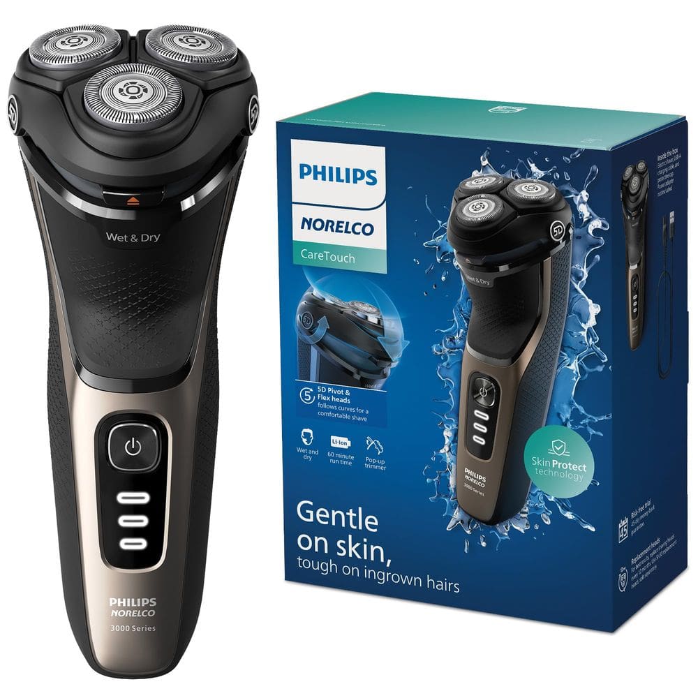 Máquina de barbear Philips Norelco CareTouch S3242/90 recarregável
