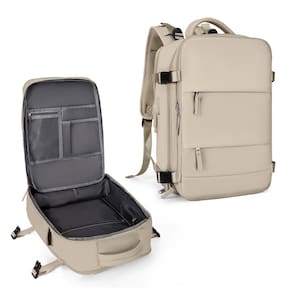 Mochila de viagem coowoz Large-L impermeável para mulheres/homens cáqui