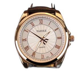 Relógio Masculino Yazole 336 Pulseira em Couro Preto