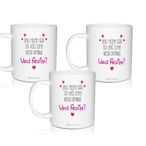 Kit 3 Canecas Lembrancinha Personalizado Daminha