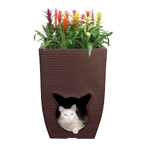 Vaso De Planta Com Caminha De Gato Pet Cat Cave 60X40 Cm
