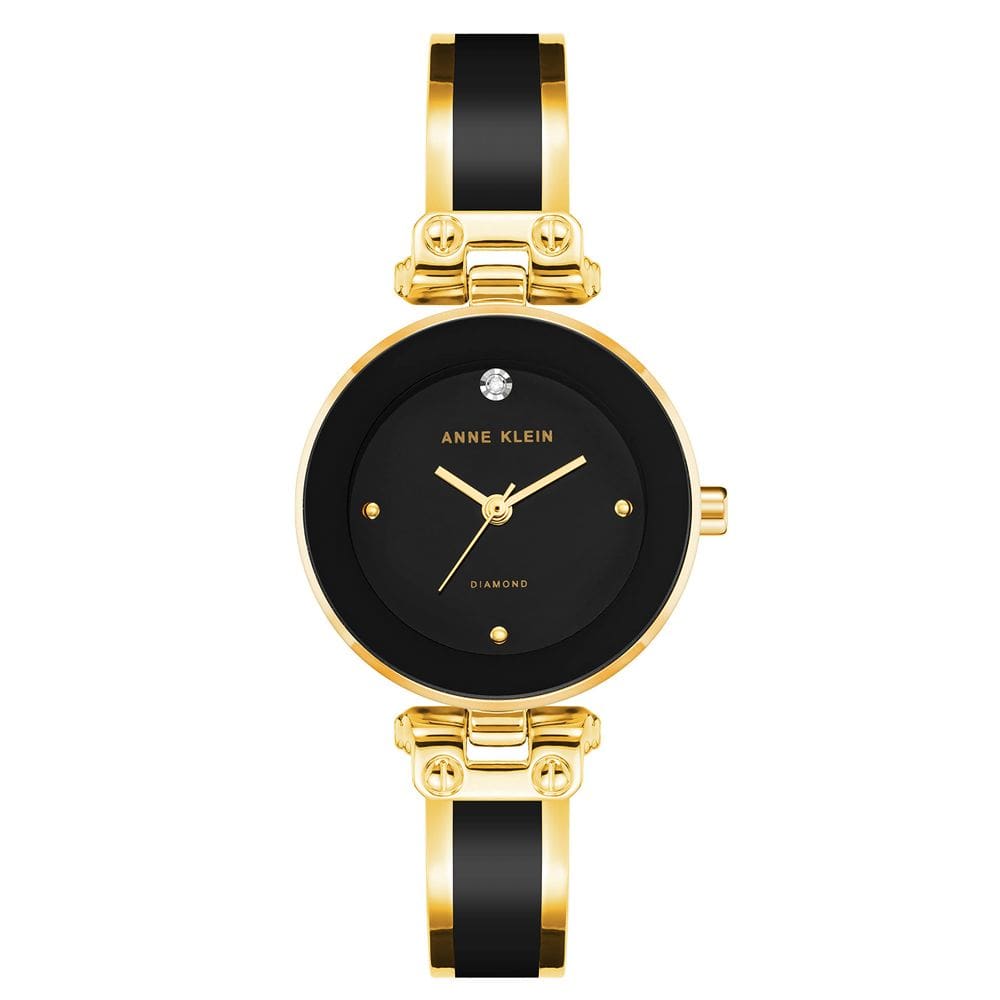 Relógio Anne Klein Bangle para mulheres com mostrador em diamante