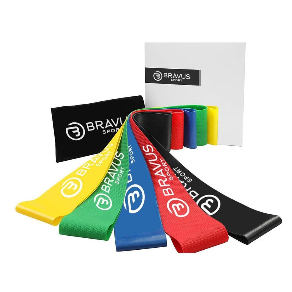 Kit 5 Mini Bands Bravus Sport Diferentes Resistências