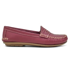 Mocassim Feminino Vinho Couro Conforto Casual Ortopédico